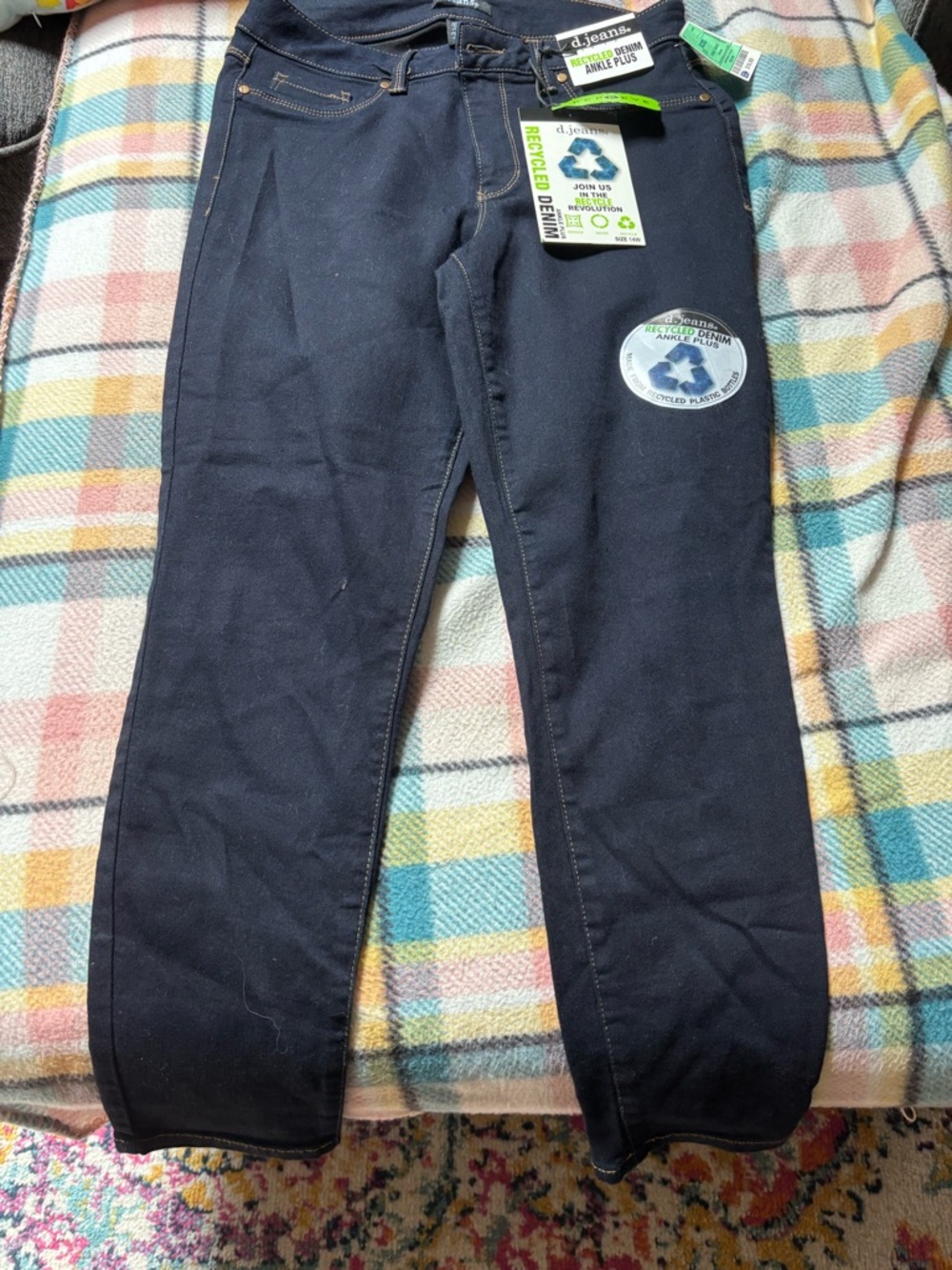 d. jeans Kids Navy Blue Recycled Denim Stretch Jeans